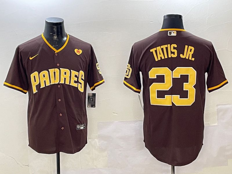 Men San Diego Padres 23 Tatis jr Brown Game 2025 Nike MLB Jersey style 7